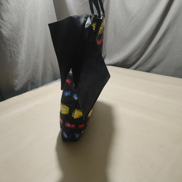 Brighton Multicolor Printed Tote Bag With Large Bow  Black Handles - Picture 8 of 9